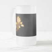 Gouden roos ( goud roos ) matglas bierpul (Voorkant links)