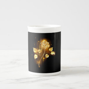 Gouden roos ( goud roos ) porselein kop