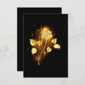 Gouden roos ( goud roos ) save the date (Voorkant / Achterkant)