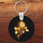 Gouden roos ( goud roos ) sleutelhanger (Achterkant)
