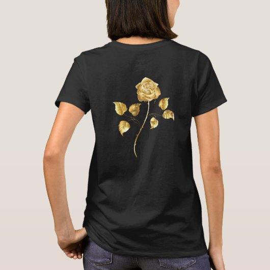 Gouden roos ( goud roos ) t-shirt (Achterkant)
