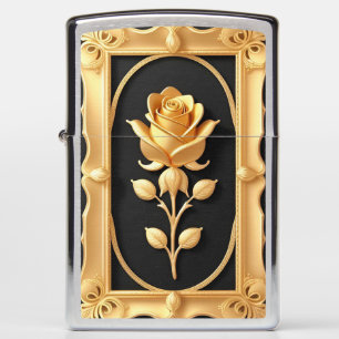 Gouden Roos Met Elegante Sierdetails