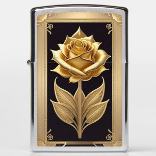 Gouden Roos Met Elegante Sierdetails