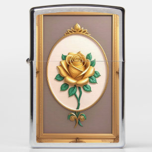 Gouden Roos Met Elegante Sierdetails