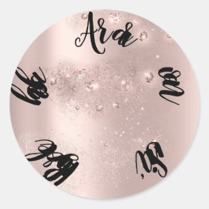 Gouden Roos Spark  Bedankt Zoete Bruids Shower Ronde Sticker