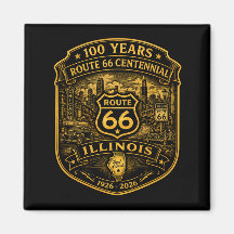 Gouden Route 66 Illinois Eeuwfeest 100 Jaar