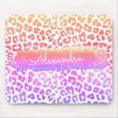 Gouden, roze en Paarse Cheetah Glitter Sparkle Muismat (Voorkant)