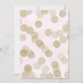 Gouden roze en zwarte ballonnen Het is een meisje  Kaart (Achterkant)