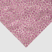 Gouden Roze Glitzy Glitter Leopard Print Tissuepapier (Detail)