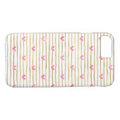 Gouden roze harten en strepen Case-Mate iPhone case (Achterkant (Horizontaal))