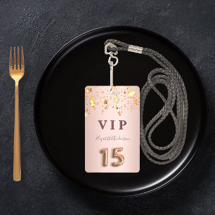 gouden roze mousserende sterren gouden roos van Qu Badge