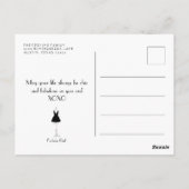 Gouden roze parfumfles briefkaart (Achterkant)