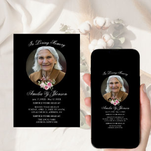 Gouden Roze Roos Funeral In Lieve Herinnering, Beg Kaart