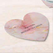 Gouden Roze Vogels Bruiloftsborrel Kartonnen Onderzetters (Gekanteld)