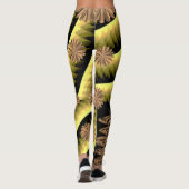 gouden roze zwarte leggings lange tiener (Achterkant)
