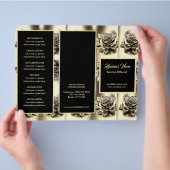 Gouden Rozen en zwart Menu & Prijzen (Hand)