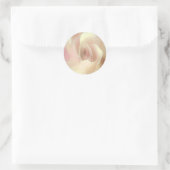 Gouden Rozen envelopzegel Ronde Sticker (Tas)