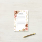 gouden rozen post-it® notes (Op bureau)