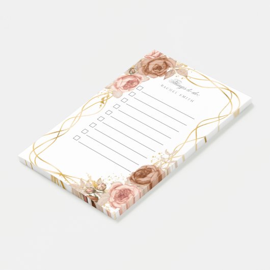 gouden rozen post-it® notes (Schuin)