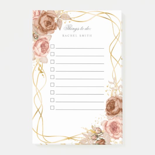 gouden rozen post-it® notes (Voorkant)