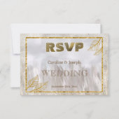 Gouden RSVP Glitter Countryside bruiloft (Voorkant)