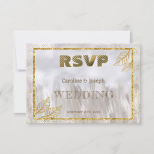 Gouden RSVP Glitter Countryside bruiloft