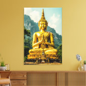 Gouden rust canvas afdruk (Insitu (Woonkamer))