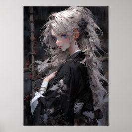 Gouden rust: schoonheid van de oosterse anime poster