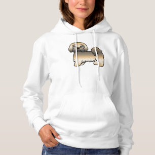 Gouden Sabel Lhasa Apso Schattige Cartoon Hond Hoodie