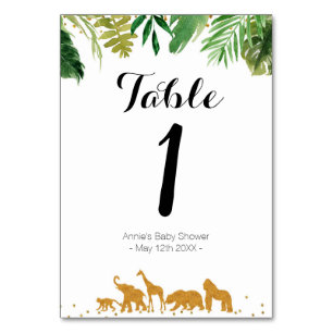 Gouden safari dier Modern Tafelnummer