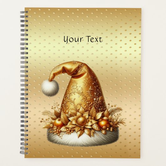 Gouden Santa Hat Vakantie Planner (Voorkant)