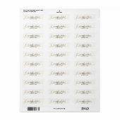 Gouden Save the Date Script Trouwuitnodiging Etiket (Full Sheet)