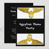 Gouden Scarabee Kever Egyptisch thema feest Kaart (Voorkant / Achterkant)