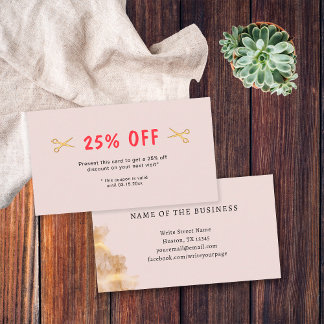 Gouden Schaar Hair Dresser Haarstylist Salon Kortingskaartje