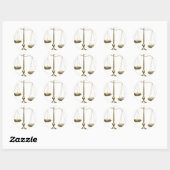 gouden schalen ronde sticker (Vel)