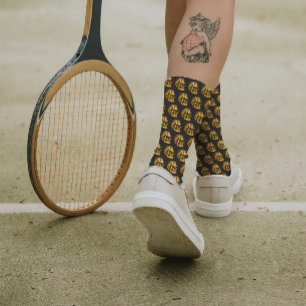 Gouden Schedel Cool Luxe Zwart Gotisch Halloween Sokken