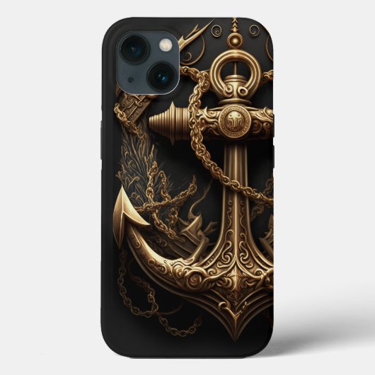 Gouden scheepsanker Case-Mate iPhone case (Achterkant)