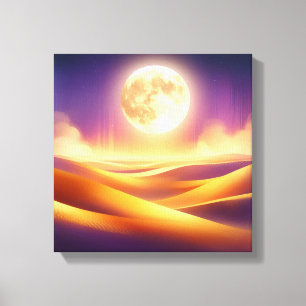 Gouden Schemerende Duinen Kunst – Terug naar Schoo Canvas Afdruk