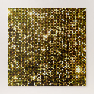 Gouden schittering: glinsterende achtergrond. legpuzzel