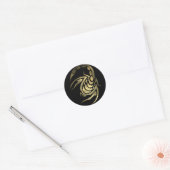 Gouden Schorpioen Ronde Sticker (Envelop)