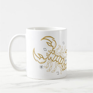 Gouden Schorpioen Zodiac Mok- Brouw Moedig, Steek Koffiemok