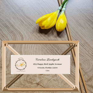 Gouden Schorpioen Zodiac teken, in reliëf Floral a Etiket