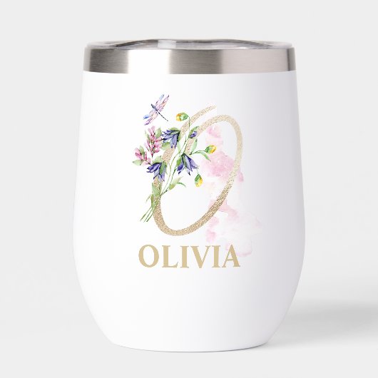 Gouden schreefletter O monogram gepersonaliseerde  (Achterkant)