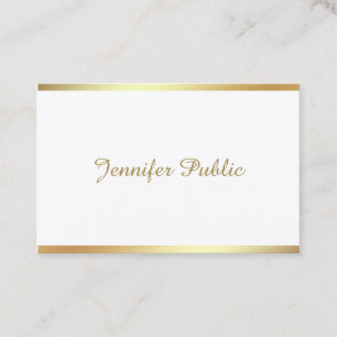 Gouden Schrift Calligrafie Mooie Moderne Unieke Visitekaartje