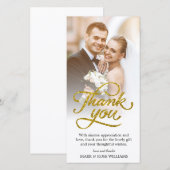 gouden schrift | trouwkaart bedankkaart (Voorkant / Achterkant)