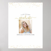 Gouden Script Afstudeerfoto Handtekening Feest