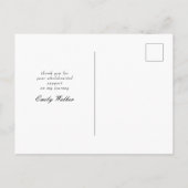 gouden script afstuderen aankondiging briefkaart (Achterkant)