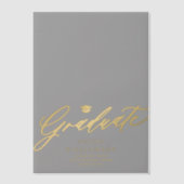 Gouden script afstuderen aankondiging vellum overl (Voorkant)