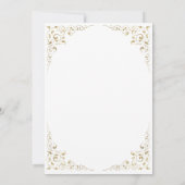Gouden script botanisch kader save the date (Achterkant)
