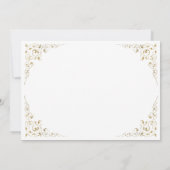 Gouden Script Botanisch Kader Trouw Save The Date (Achterkant)